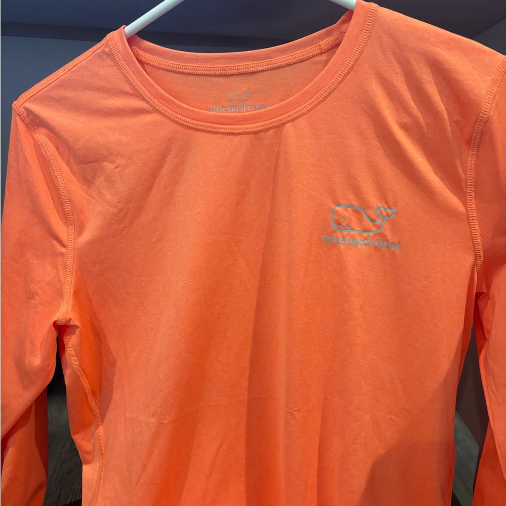 Vineyard Vines Vibrant Orange Performance Long Sleeve